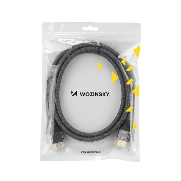 Wozinsky HDMI 2.1 kabelis (8K 60Hz 48Gbps) 1M sidabrinis